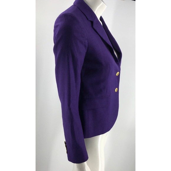 J Crew School Boy Wool Purple Jacket - Picture 2 of 6